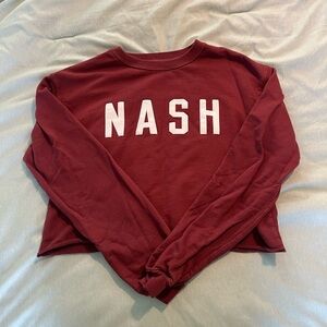 Nashville Maroon Cropped Sweatshirt